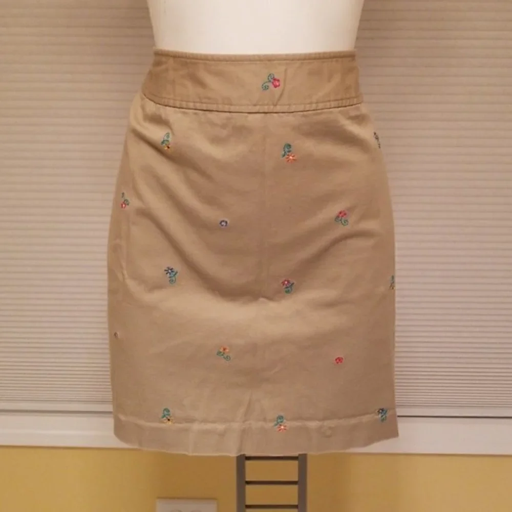 Rafaella khaki/floral skirt (10) NWOT